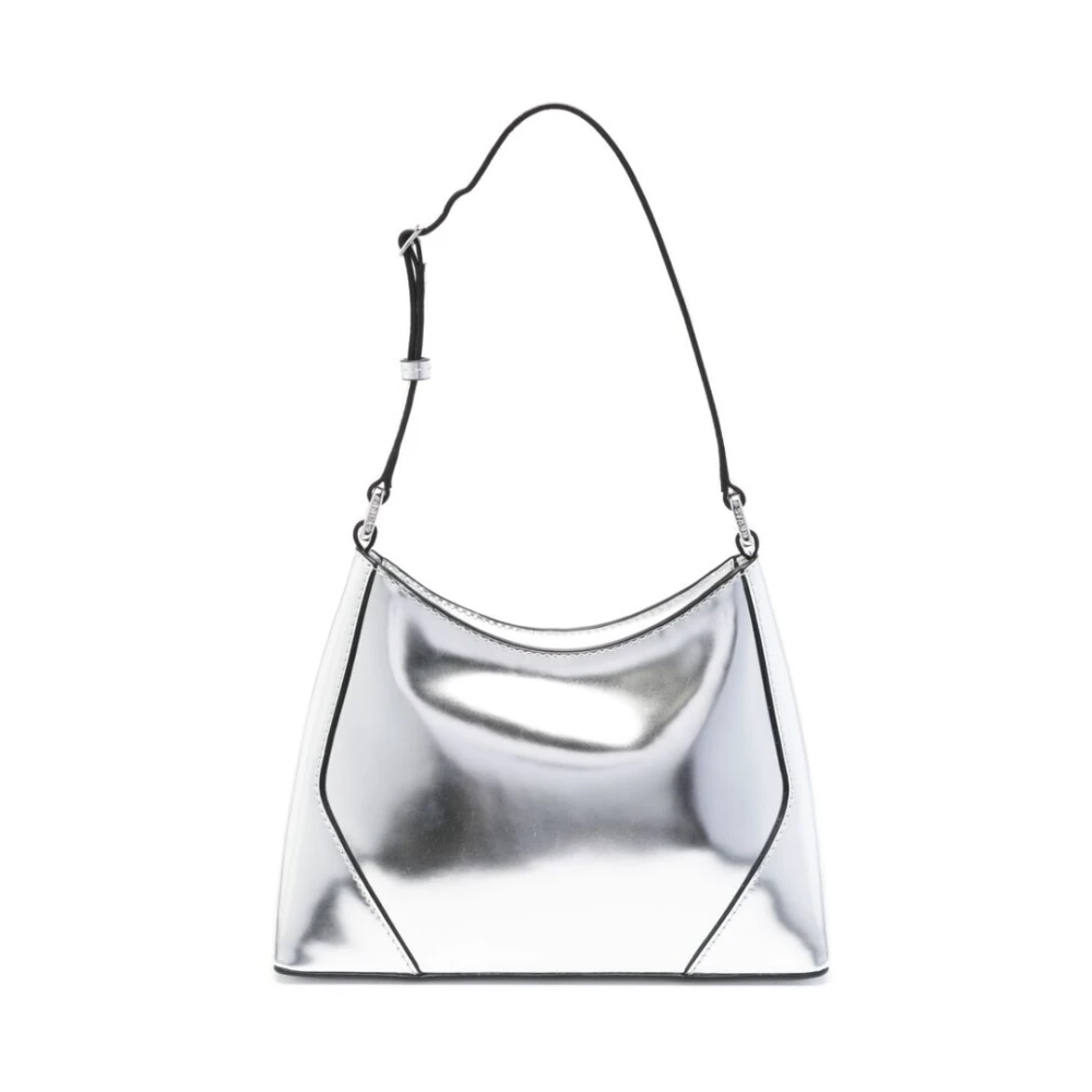 Staud Metallic Finish Schoudertas Gray Dames