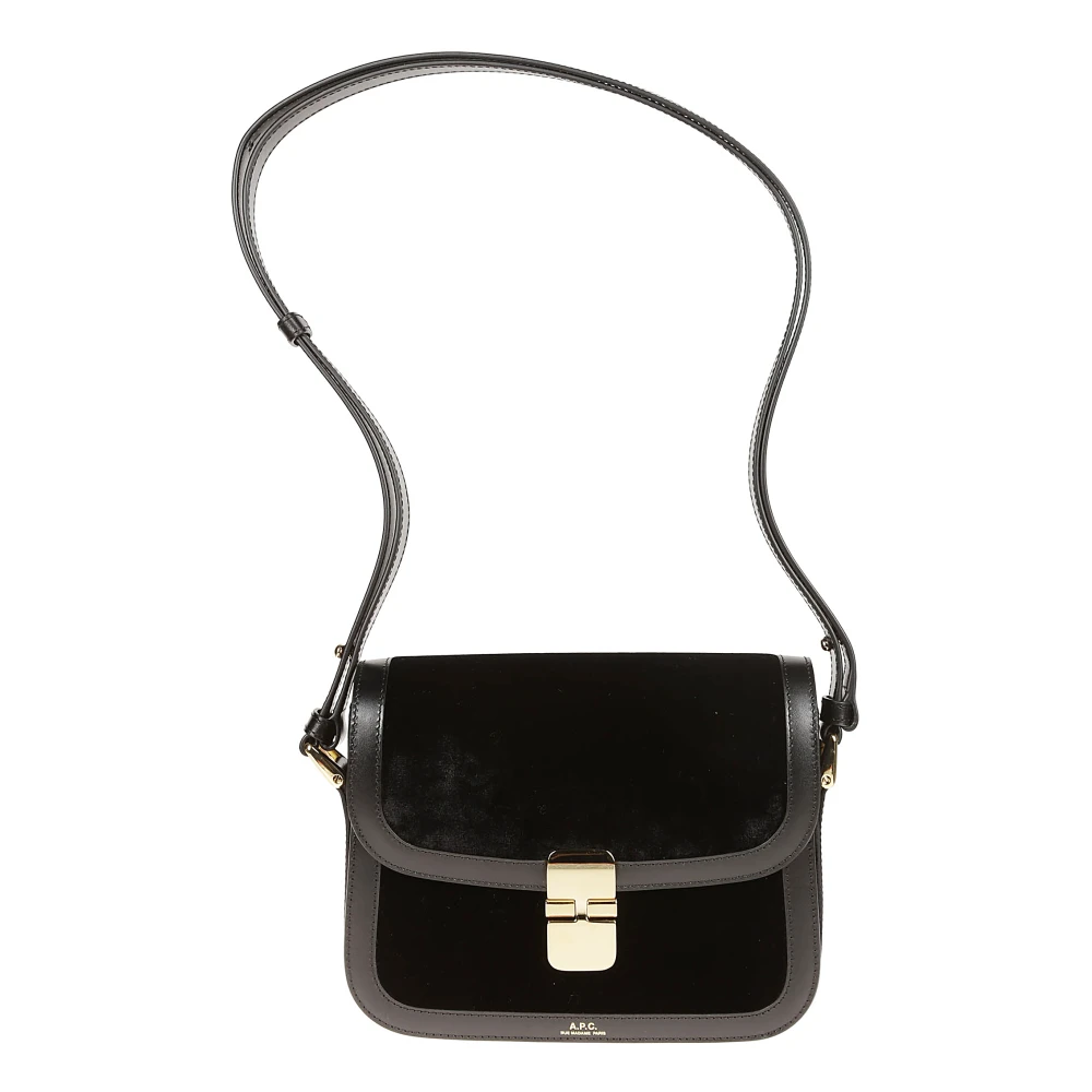 A.p.c. Grace Kleine Leren Schoudertas Black Dames