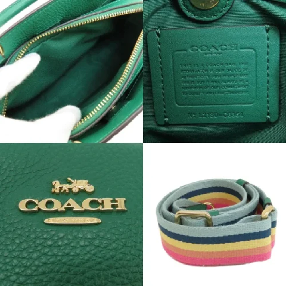 Coach Pre-owned Leather handbags Green Dames