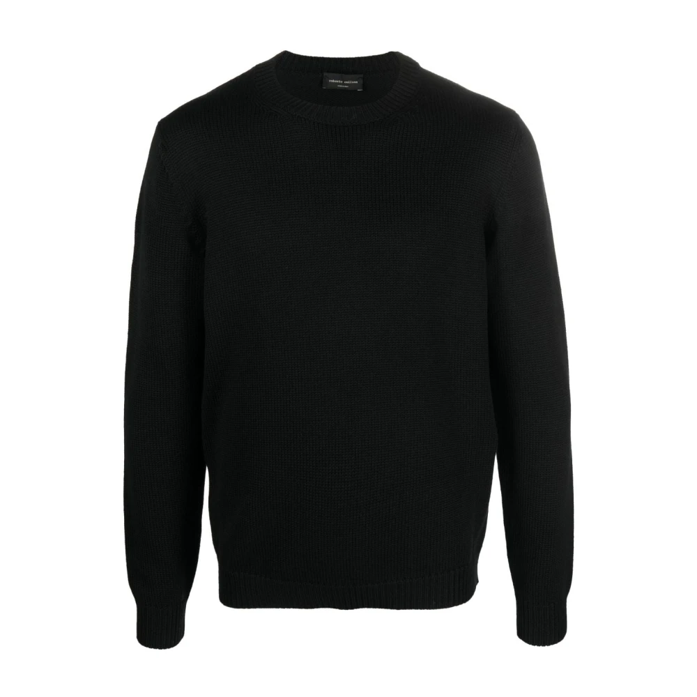 Roberto Collina Zwarte Sweaters voor Heren Black Heren