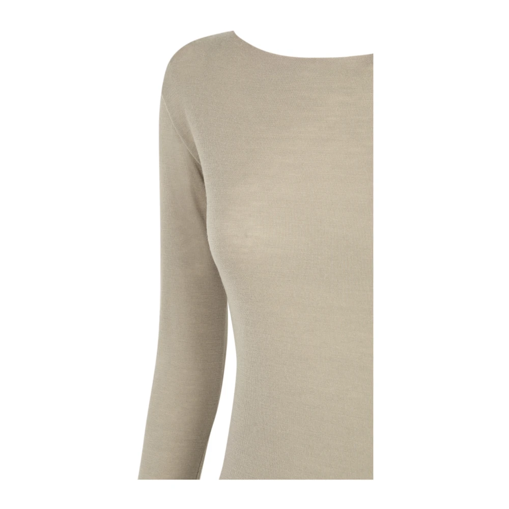 Cortana Genet top van maagdelijke wol Beige Dames