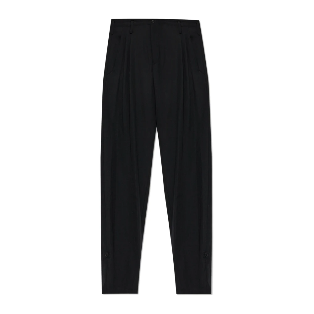 Y-3 Wollen broek Black Heren