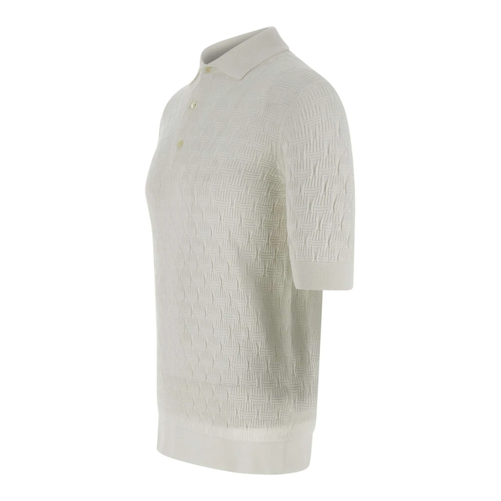 Filippo De Laurentiis Heren Katoenen Poloshirt Wit White Heren