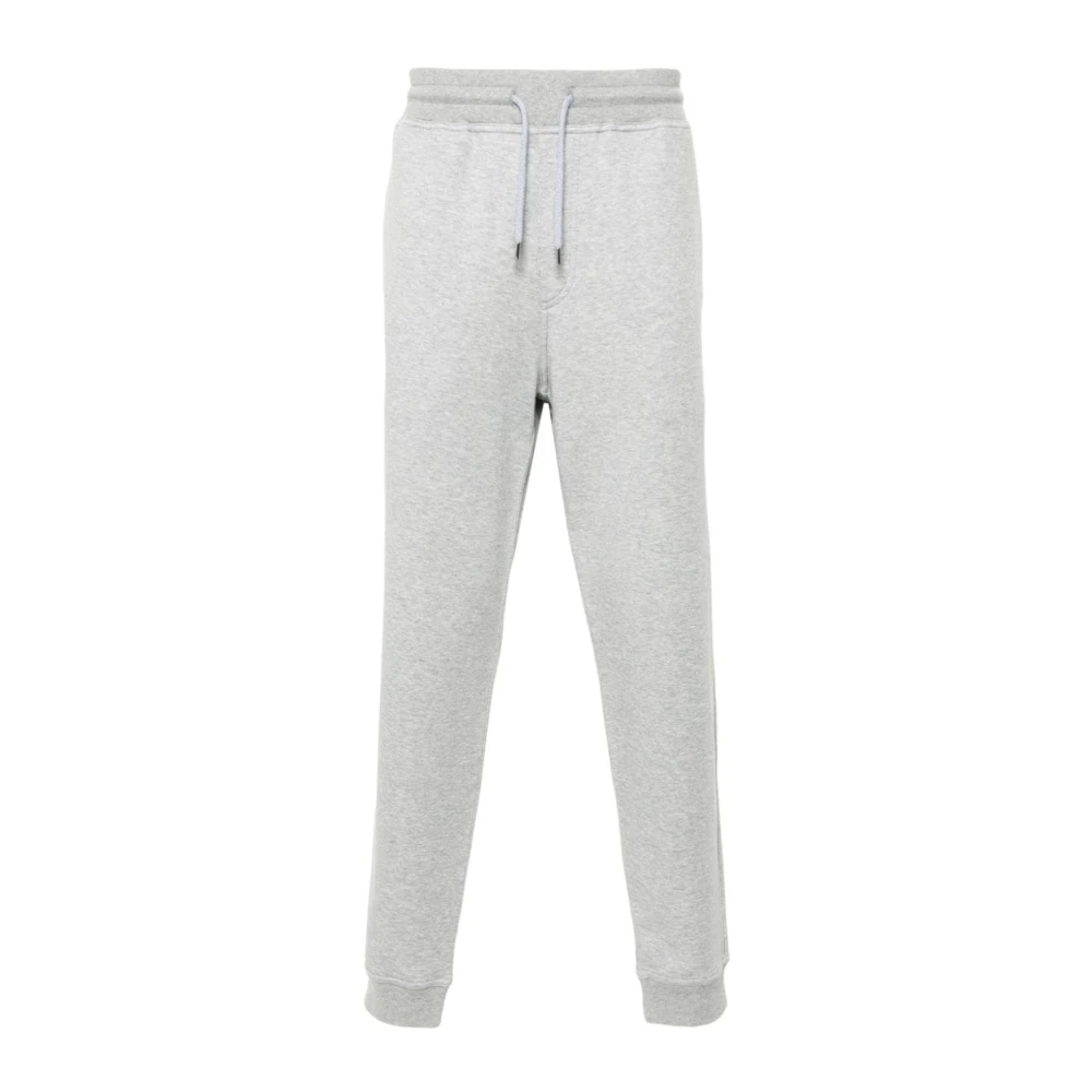 BRUNELLO CUCINELLI Grijze Melange Trainingsbroek met Geribbelde Boorden Gray Heren