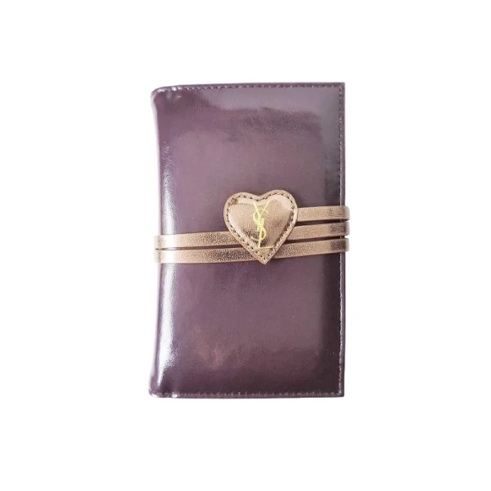 Saint Laurent Vintage Pre-owned Leather wallets Purple Dames