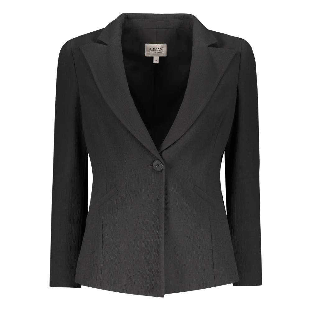 Armani Klassieke Reverskraag Blazer Gray Dames