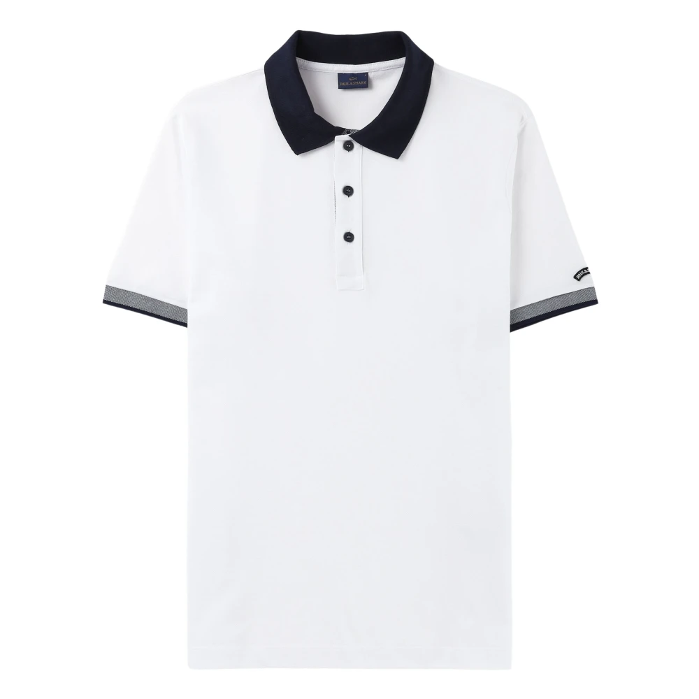 Paul & Shark Men's White Contrast Polo Shirt