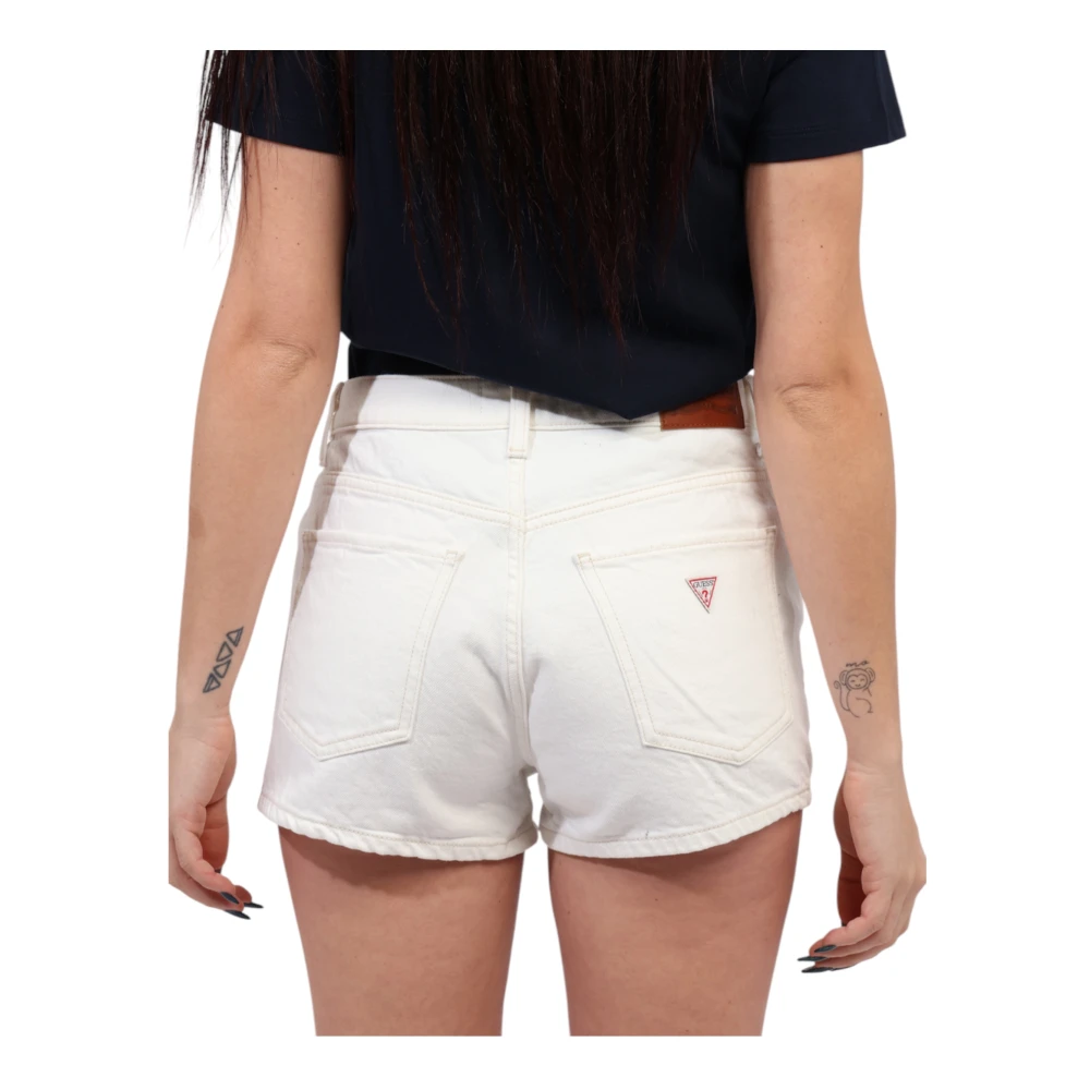 Guess Biologisch katoenen dames shorts White Dames