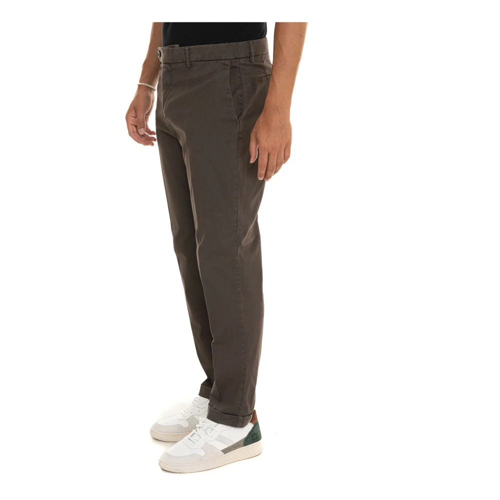 Berwich Rolzoom Chino Broek Brown Heren