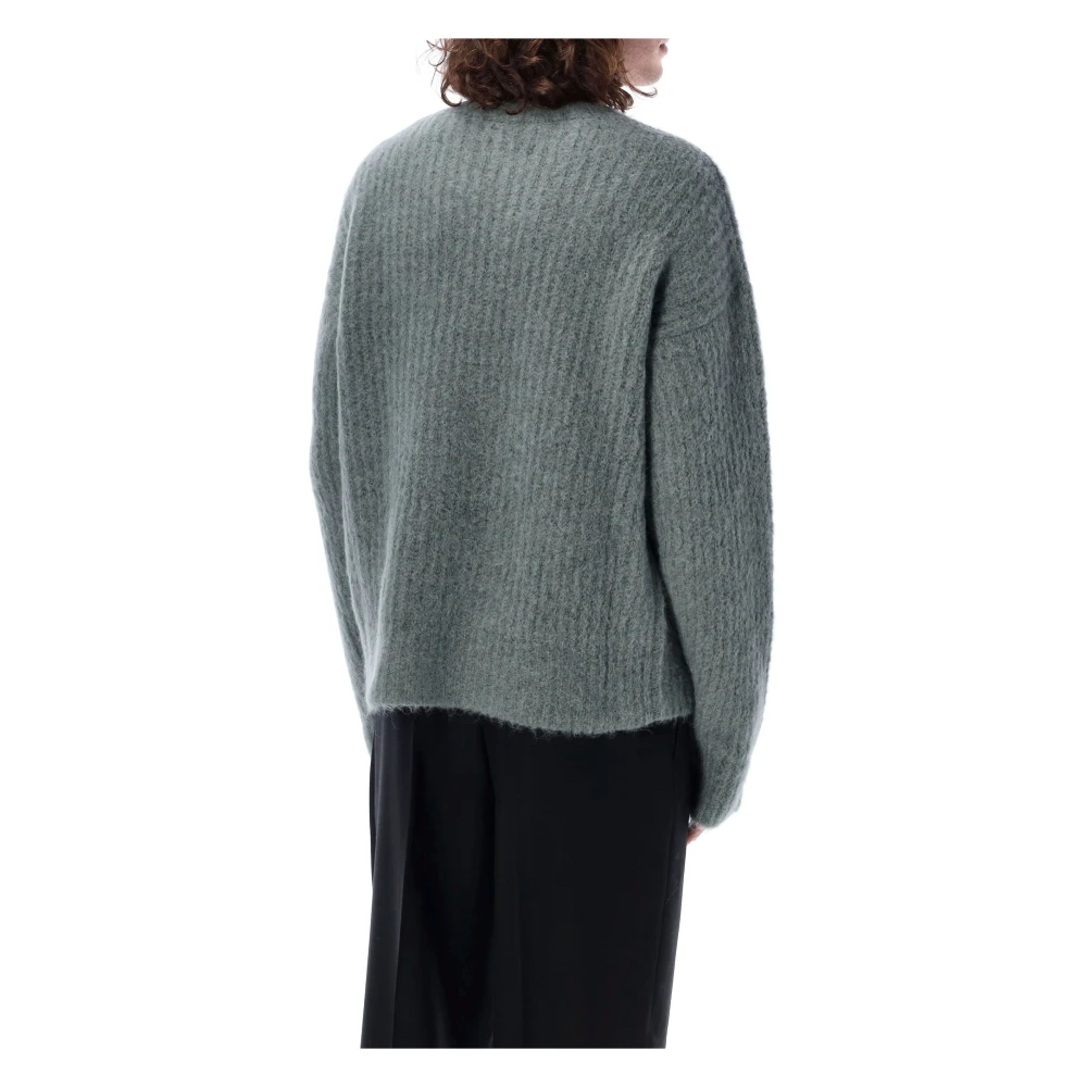 Ami Paris Chunky Hair Mohair Trui Klei Gray Heren