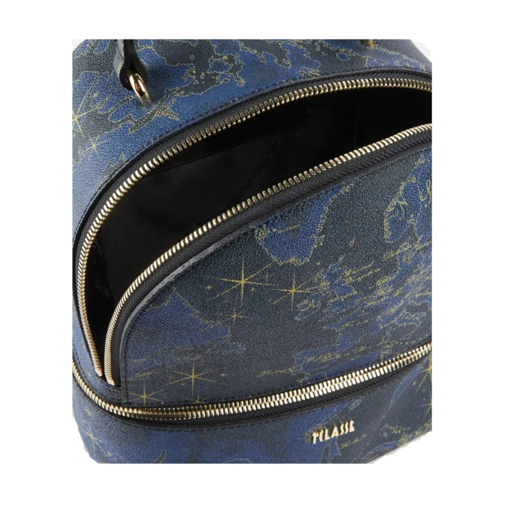 Alviero Martini 1a Classe Midnight Blue Geo Line Rugzak Blue Dames