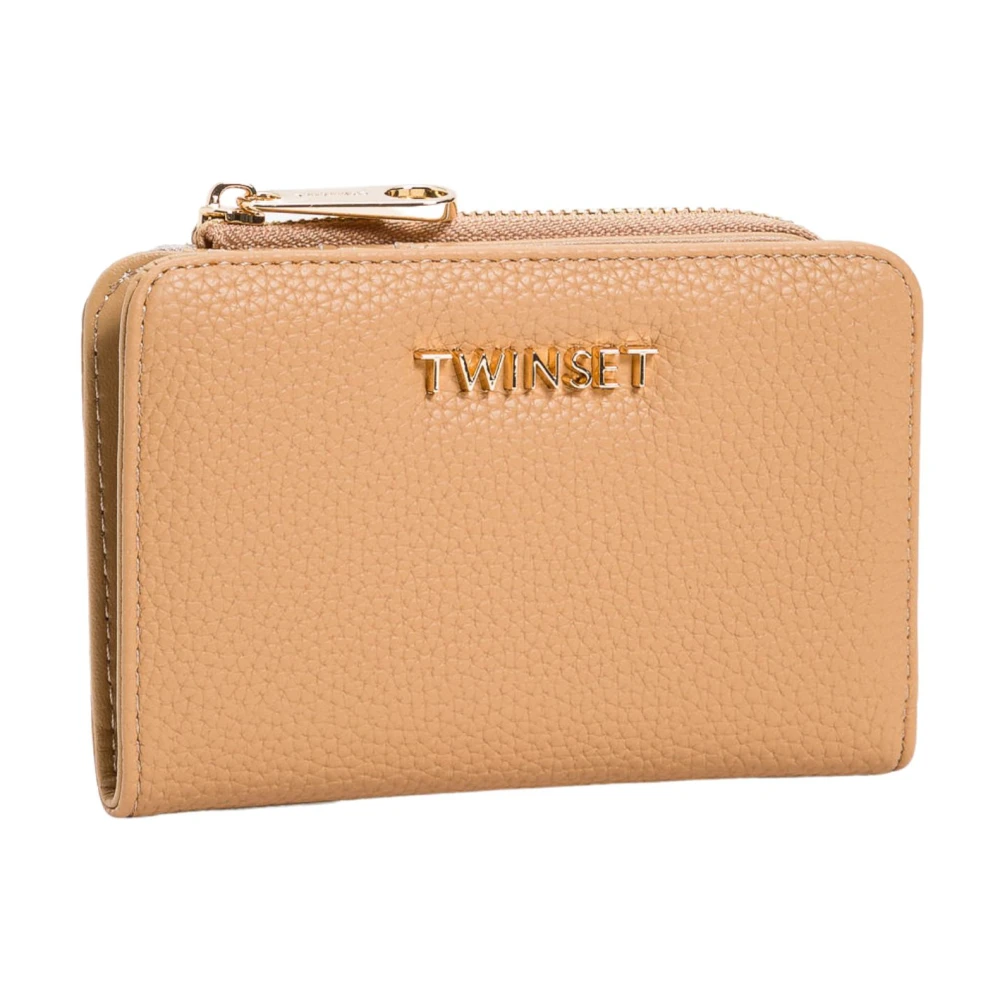 Twinset Women's Beige Wallets & Cardholders, One Size, Small Wallet With Snap Closure