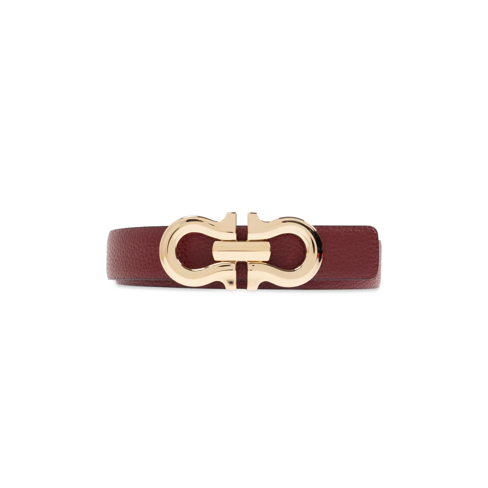 Salvatore Ferragamo Leren riem Red Dames