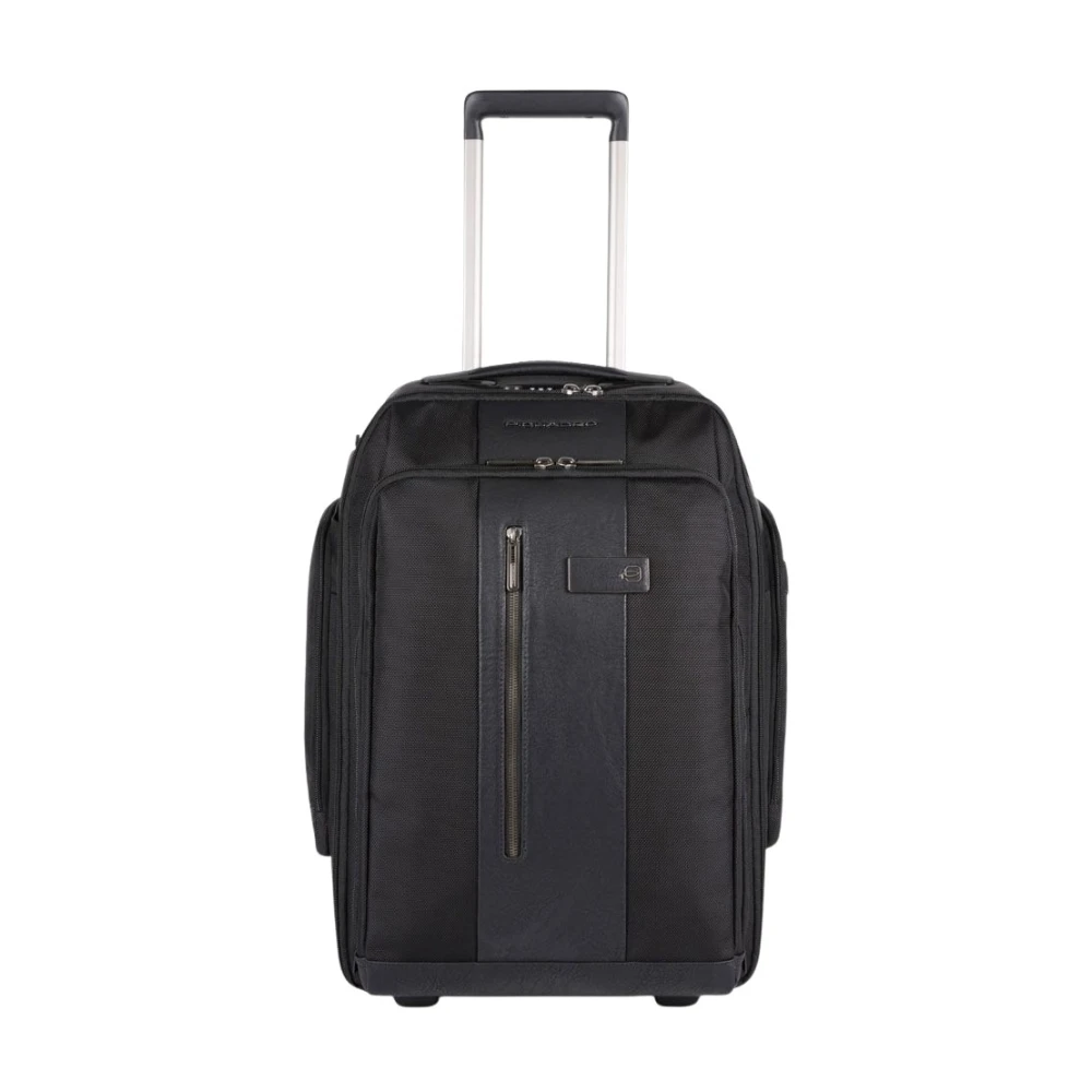 Piquadro Unisex Schwarz Handgepäck Trolley Rucksack Für Laptop 15,6