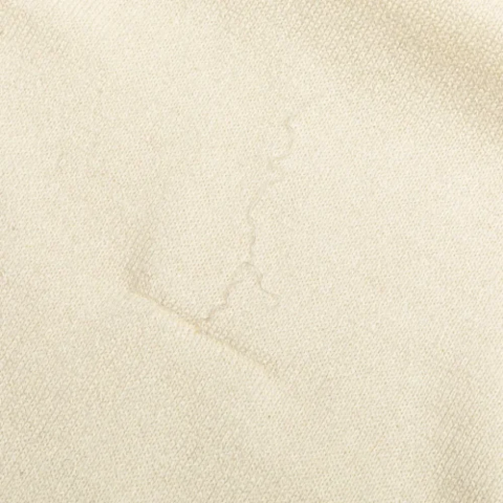 Chanel Vintage Pre-owned Cashmere scarves White Dames