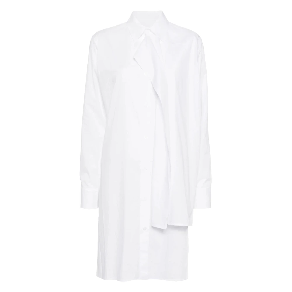 Yohji Yamamoto Witte Frontknoop Blouse White Dames