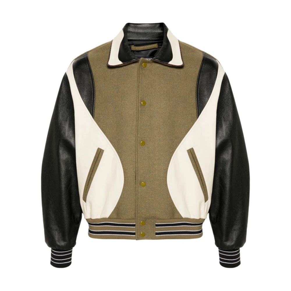 Andersson Bell Olive `Robyn` Varsity Jacket Green, Herr