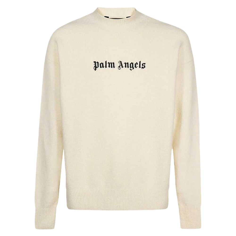 Palm Angels Stijlvolle Gebreide Trui voor Mannen Beige Heren