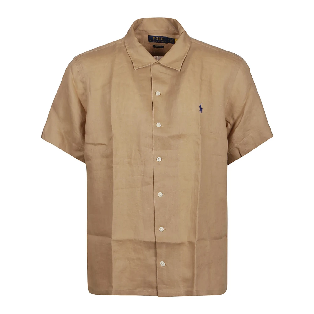 Polo Ralph Lauren Vintage Khaki Sportshirt Brown Heren