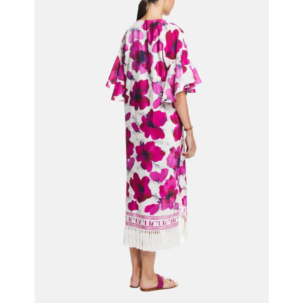 Carolina Herrera Zijden Caftanjurk Arty Flowers Multicolor Dames