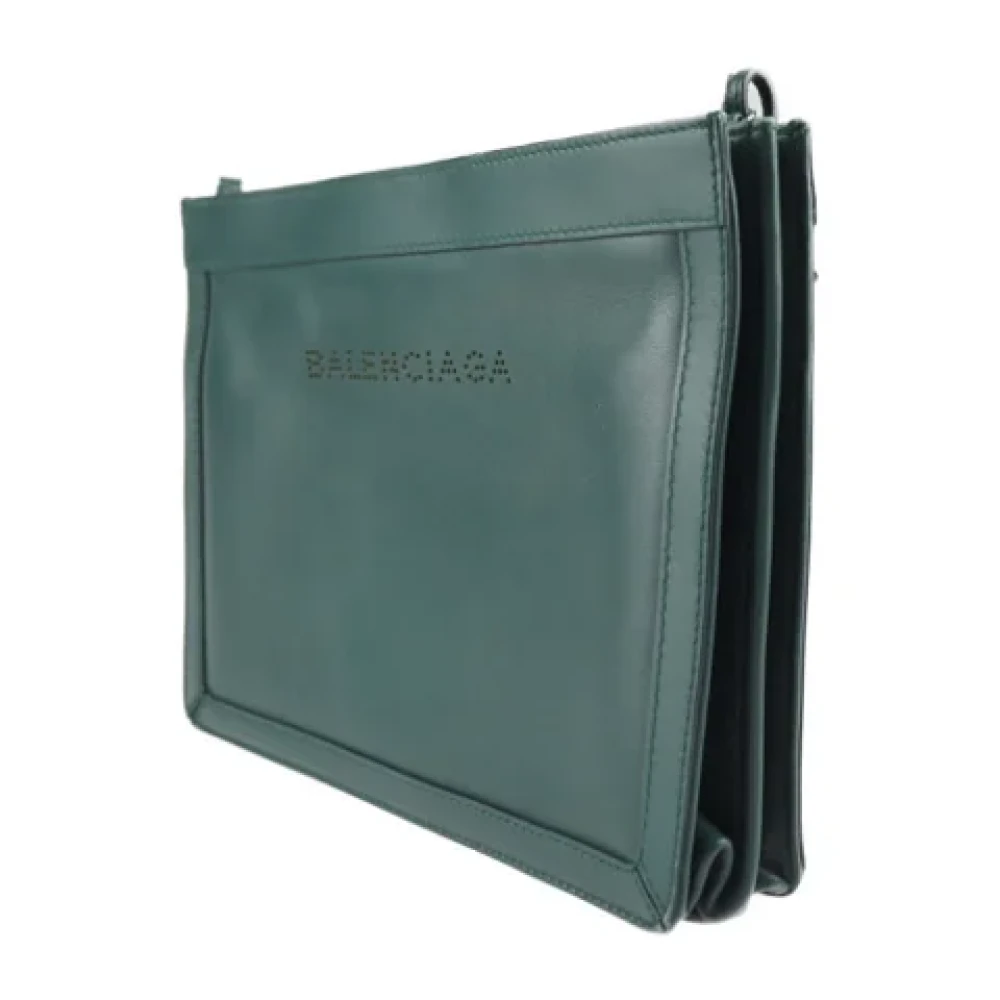 Balenciaga Vintage Pre-owned Leather clutches Green Dames