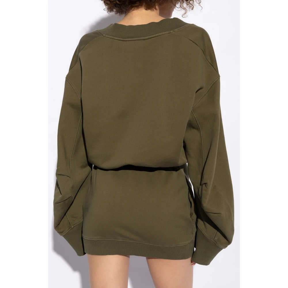 The Attico Jurk met logo Green Dames