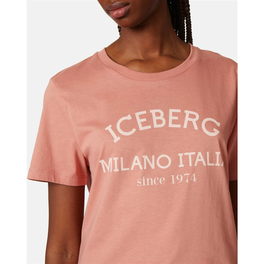 Iceberg T-shirt met logo print Red Dames
