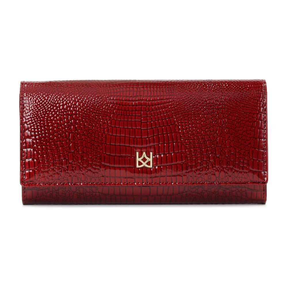 Kazar Rode gelakte portemonnee met klep Red Dames