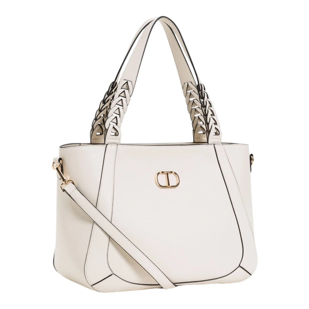 Twinset Schoudertas met Materiaalsamenstelling White Dames
