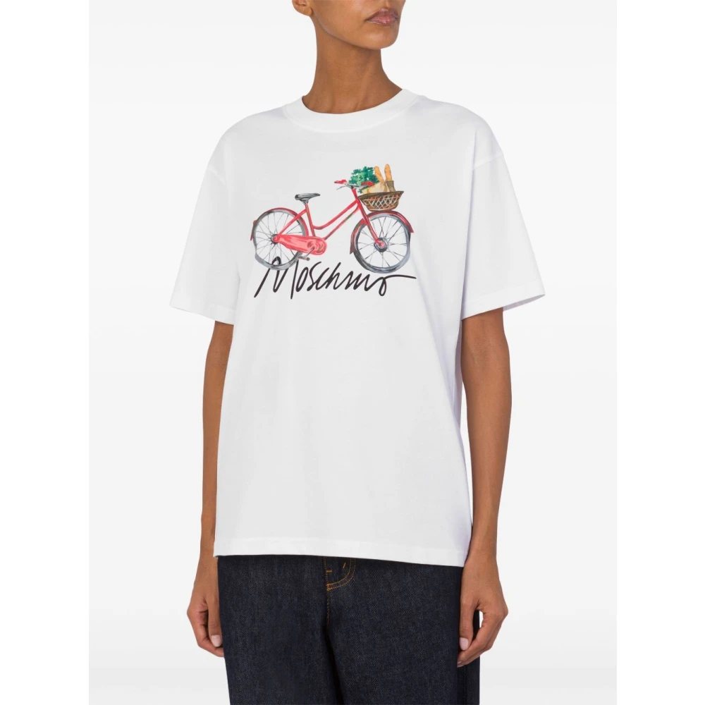 Moschino Stijlvolle T-shirts en Polos White Dames