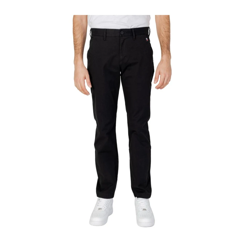 Tommy Jeans Katoenen Tapered Broek Lente Zomer Collectie Black Heren