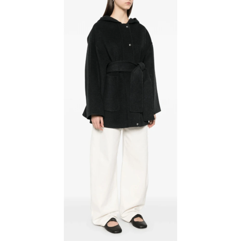 Khaite Antracietgrijze Hoodiejas met Riem Gray Dames