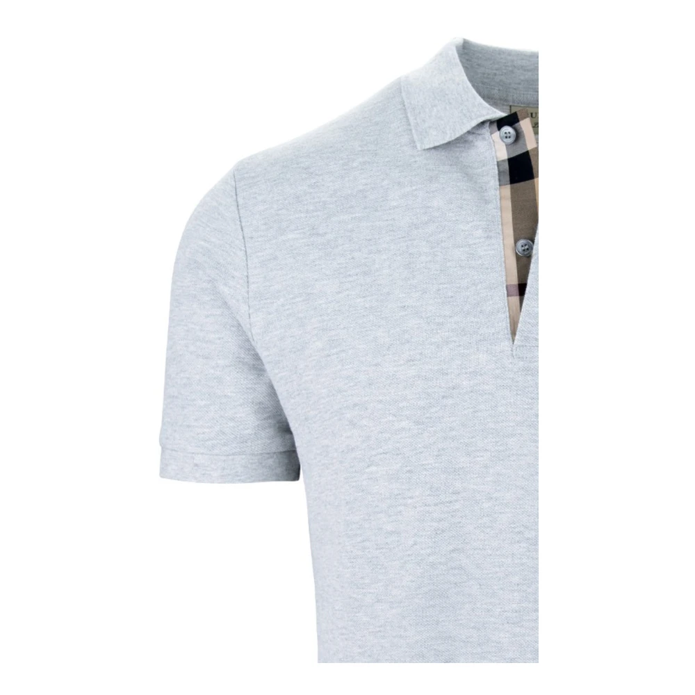 Burberry Katoenen poloshirt met korte mouwen Gray Heren