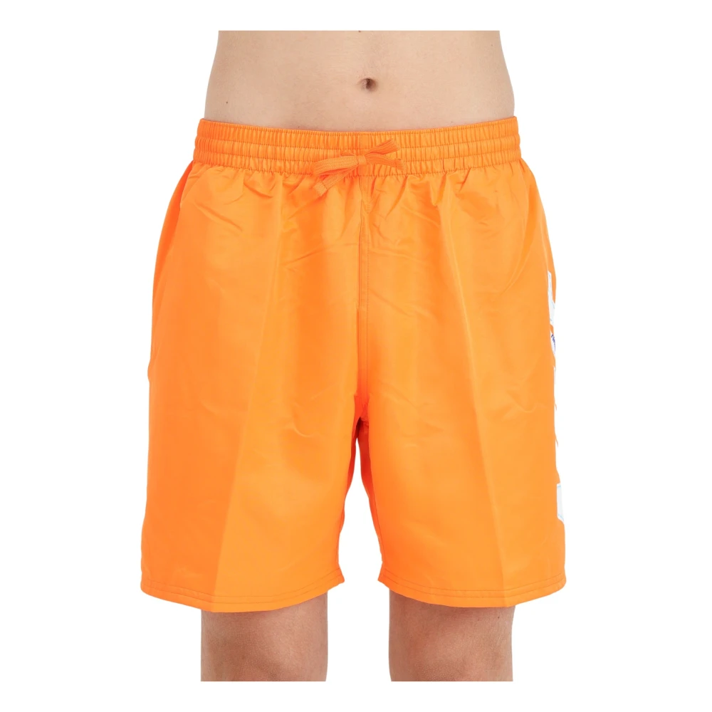Nike Oranje Beachwear Swim Shorts Big Block Orange Heren