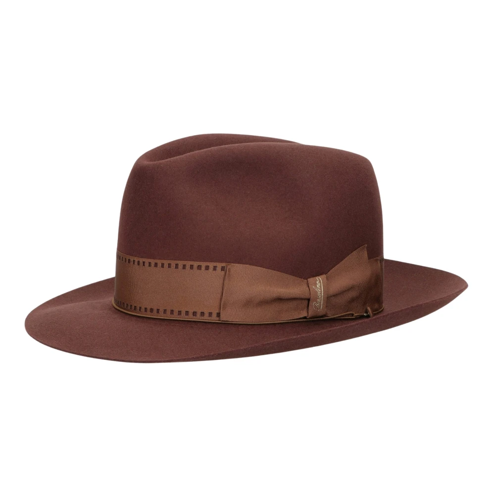 Borsalino Klassieke Fedora Hat Cut 7 Brown Heren