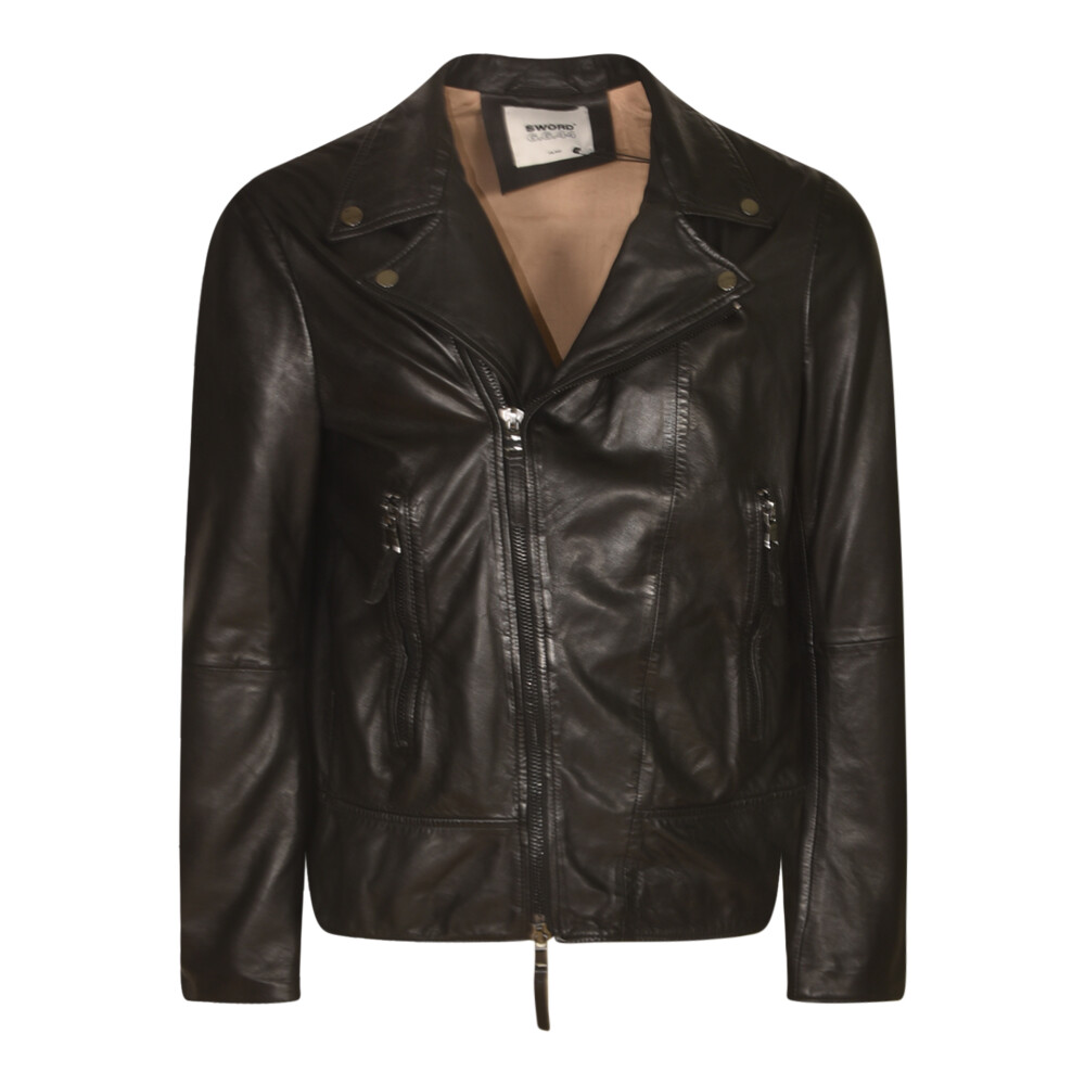 コート Sword 6644 Coats S.W.O.R.D 6.6.44 zip-fastening Leather Jacket | Black