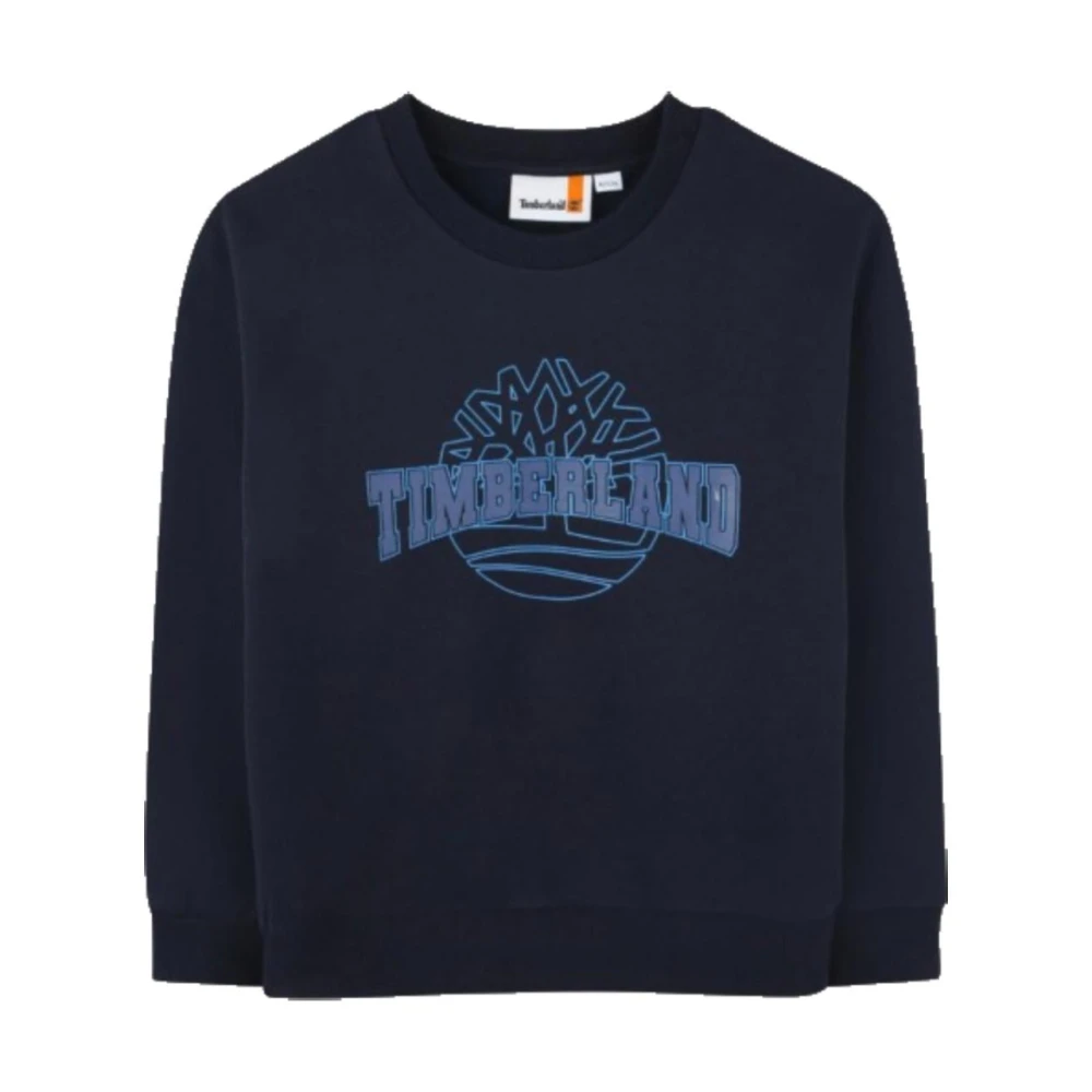 Timberland Blue Essential Sweatshirt - Male - Kids Sweatshirts - 16 Y - Kids