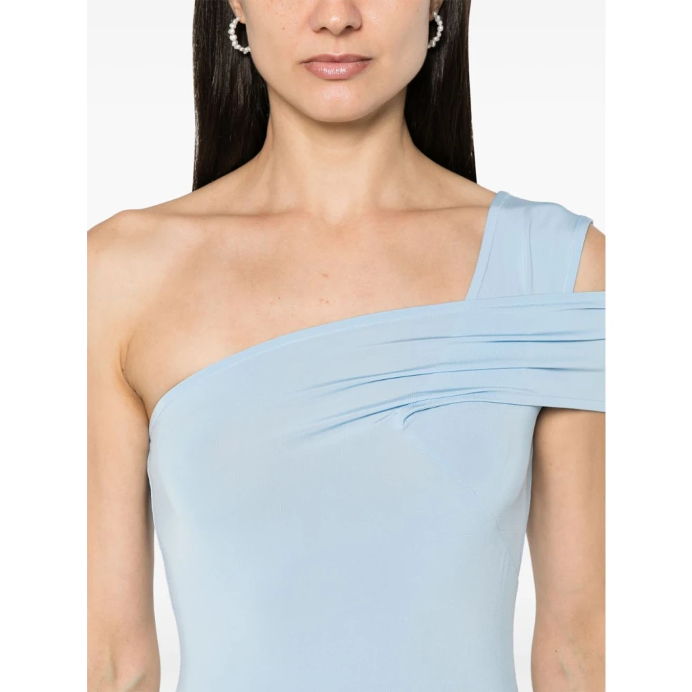 Paloma Wool Asymmetrische one-shoulder mini-jurk lichtblauw Blue Dames