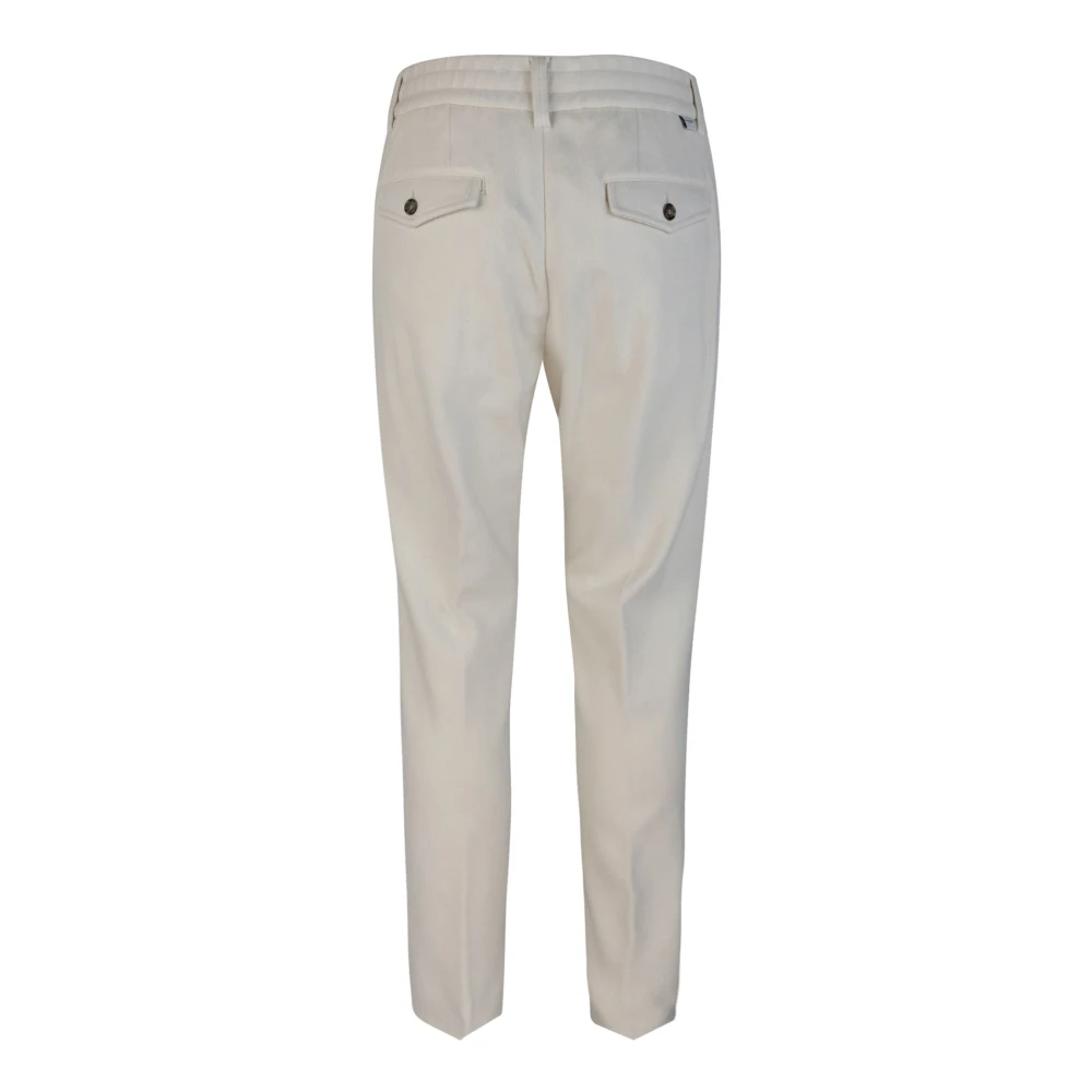 Paolo Pecora Witte Chino Broek Rits Sluiting White Heren