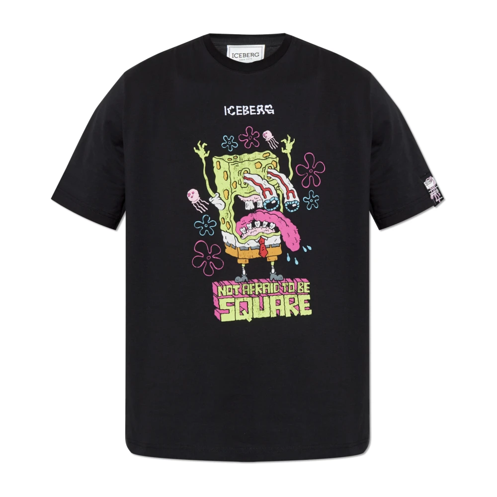 Iceberg - Tops > T-Shirts - Black - Iceberg - Modalova