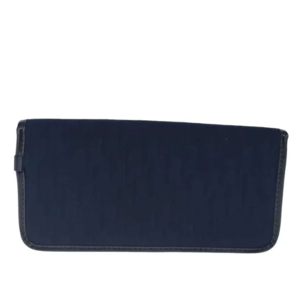 Dior Vintage Pre-owned Canvas clutches Blue Dames