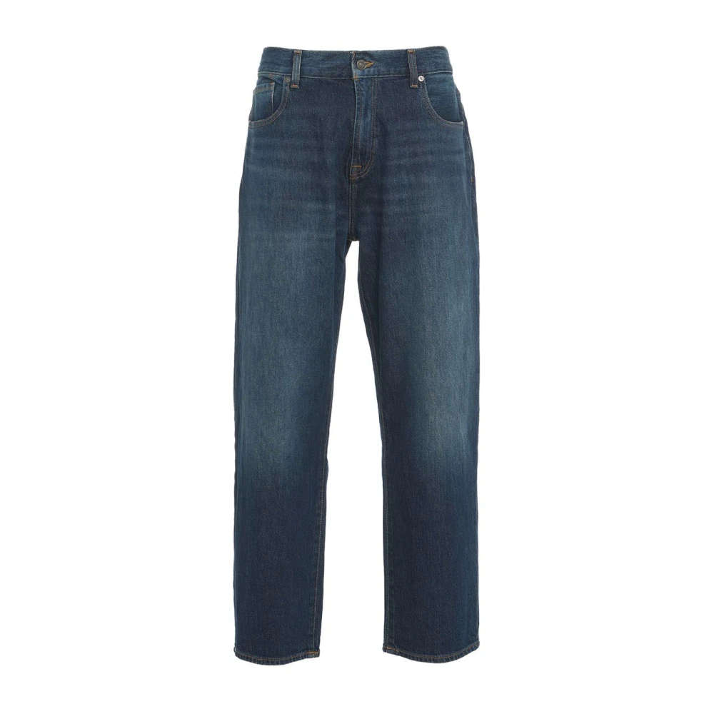 7 For All Mankind Blauwe Straight Jeans Ryan Threadlike Blue Heren