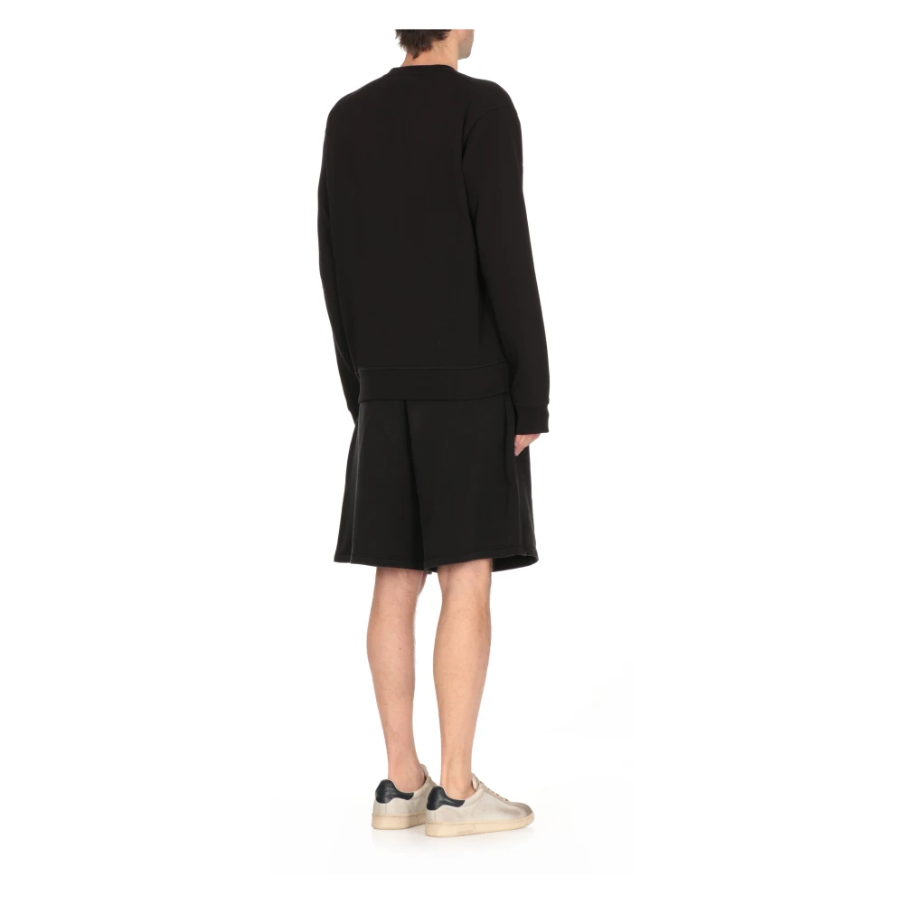 Dsquared2 Zwarte Katoenen Trui met Logo Black Heren