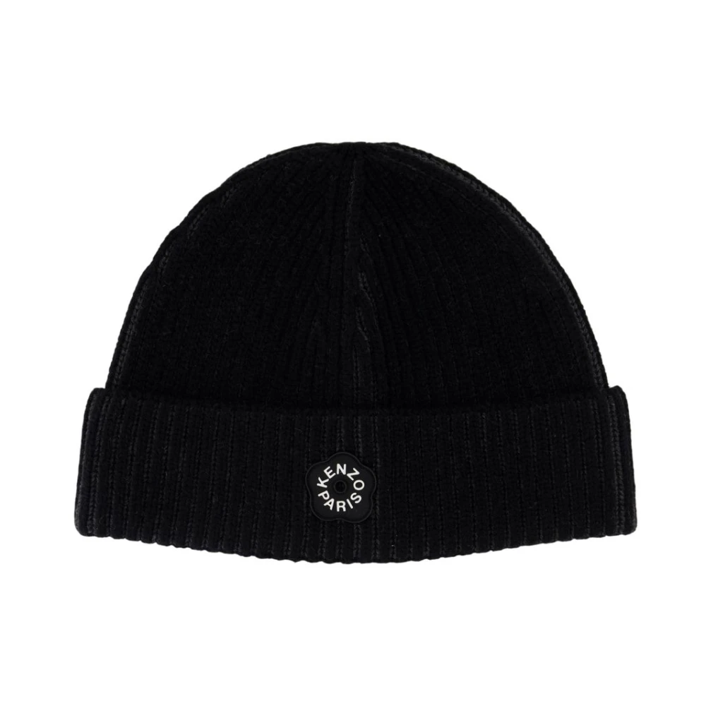Kenzo Black Wool Beanie Hat - Unisex - Accessories - One Size - Accessories