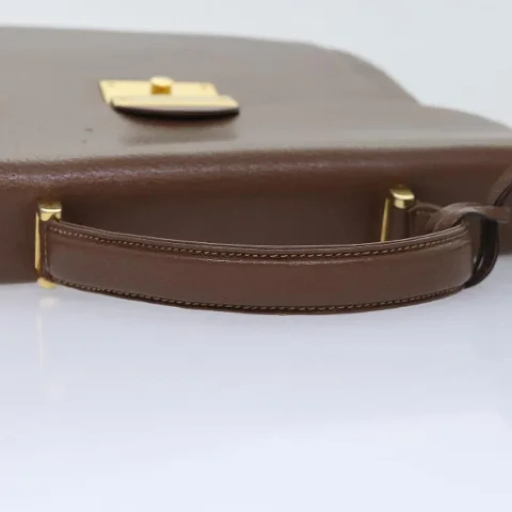Gucci Vintage Pre-owned Leather handbags Brown Dames