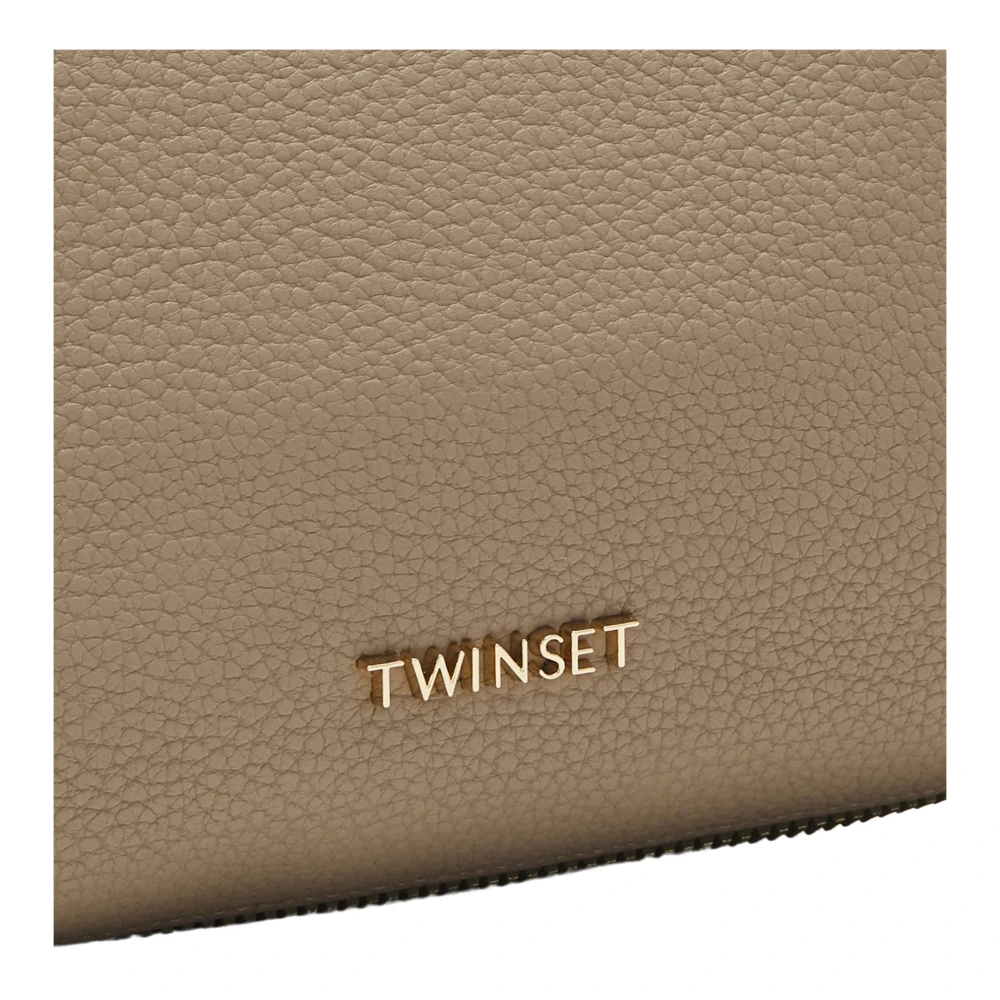 Twinset Grijze Schoudertas met Ritssluiting Gray Dames