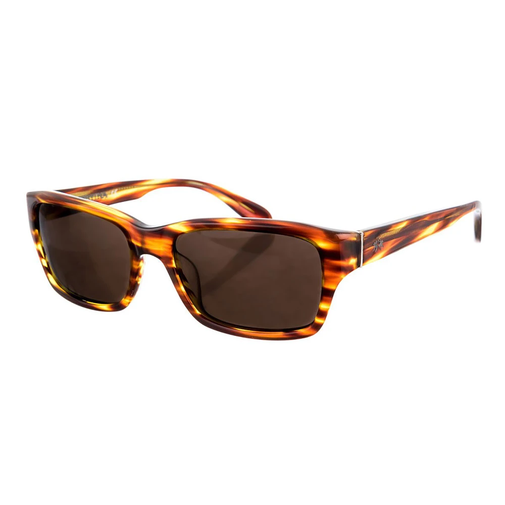La Martina Men's Brown Sunglasses, One Size, Rectangular Acetate Sunglasses