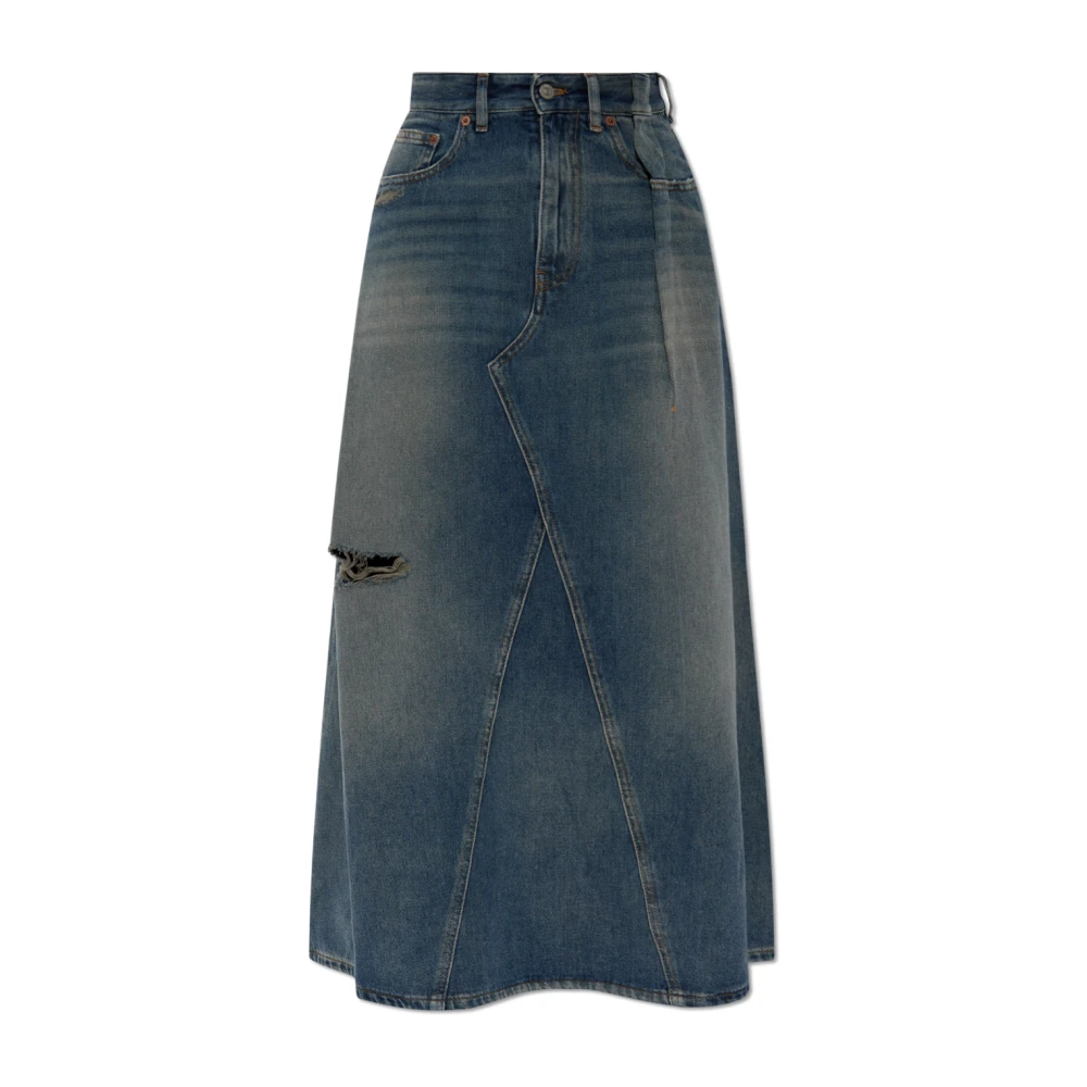 MM6 Maison Margiela Denim rok met vintage effect Blue Dames
