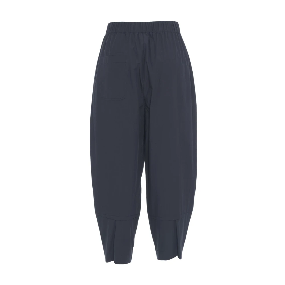 Ottod'Ame Blauwe Carrot Fit Poplin Broek Blue Dames
