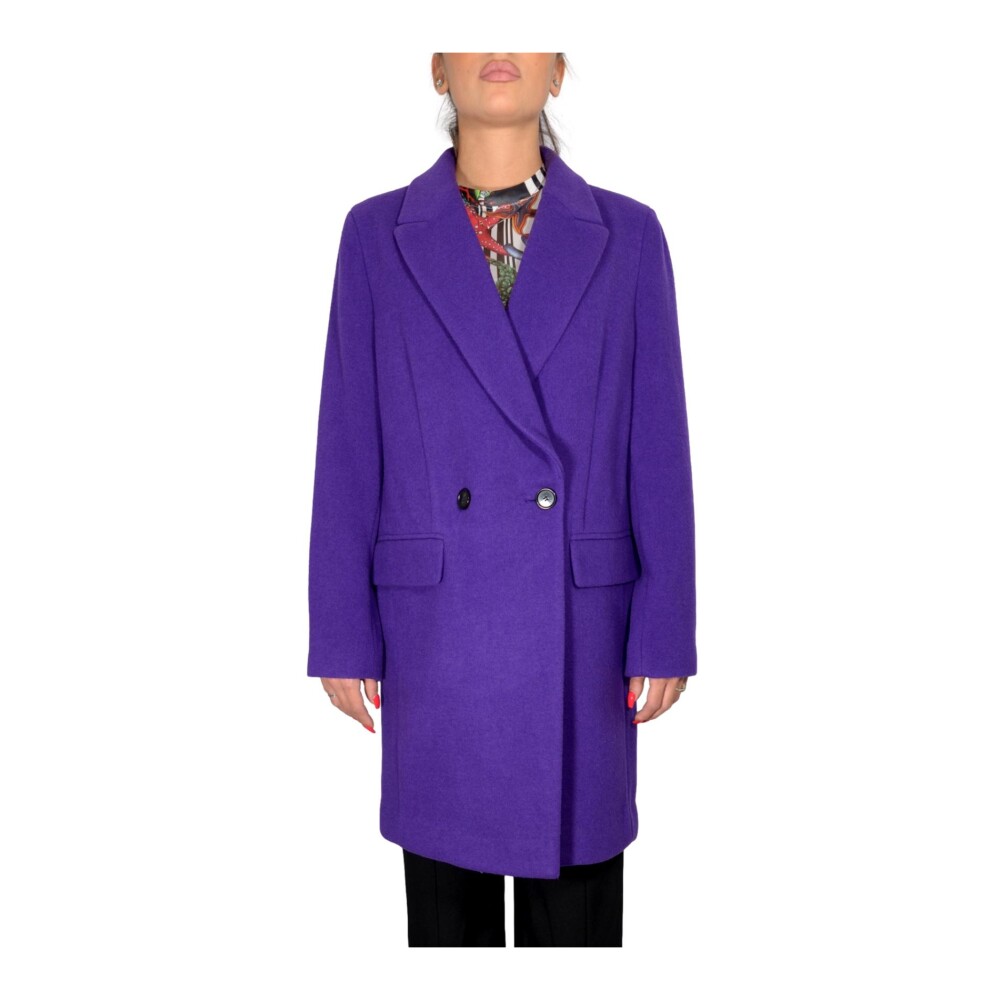 Manteau violet a coupe decontractee Hugo Boss Manteaux en laine Miinto